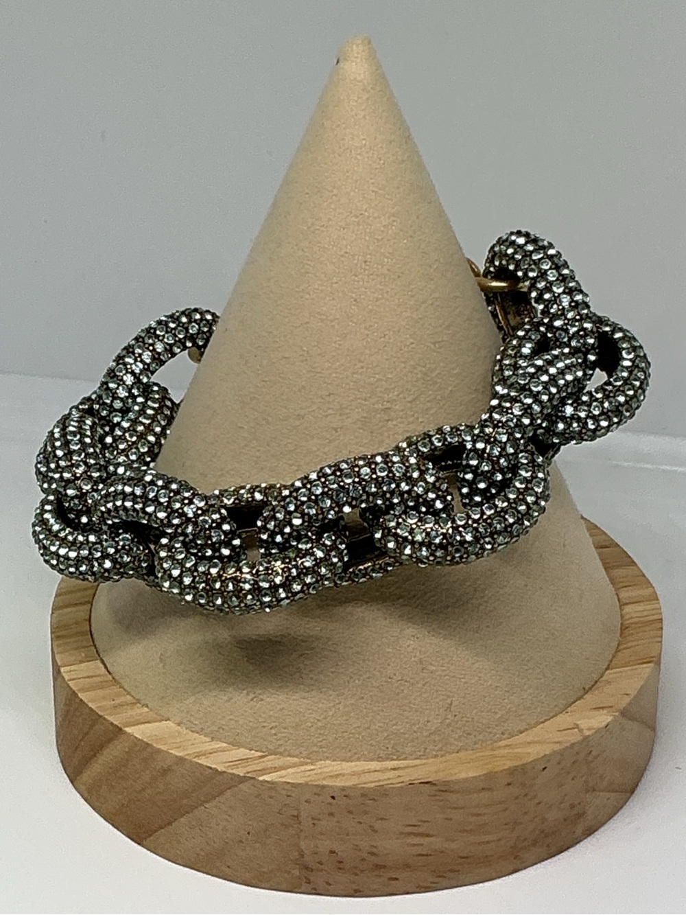 J Crew Chunky Blue Crystal Link Bracelet - Picture 4 of 9